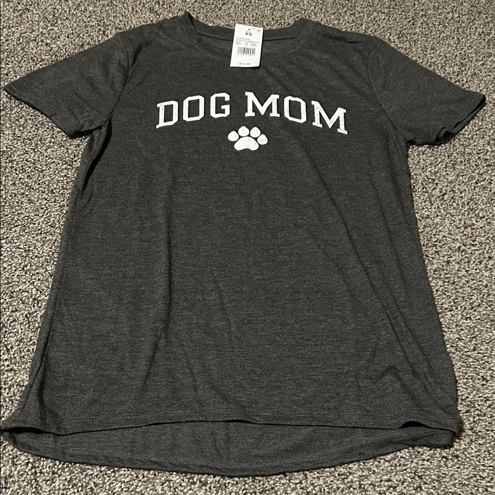Dog Mom Gray T-Shirt